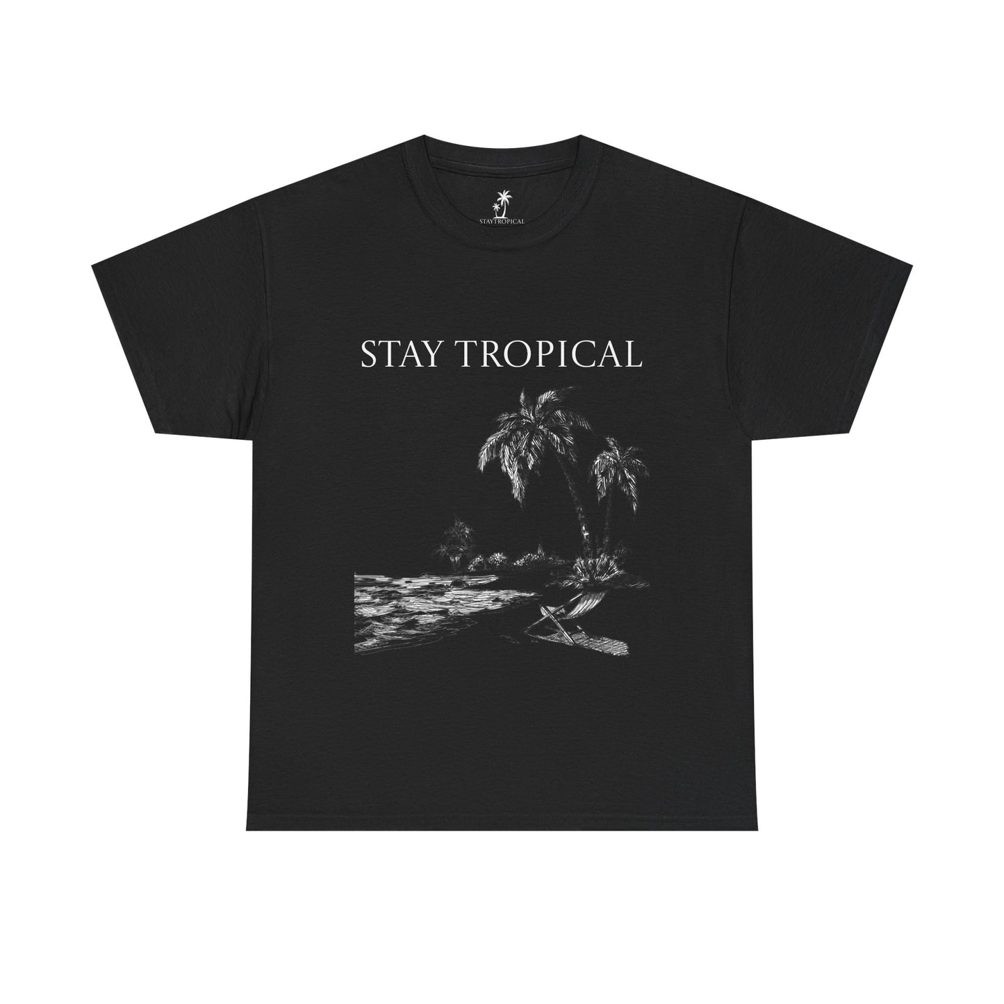 Stay Tropical Unisex Heavy Cotton Tee - Perfect for Summer and Beach Lovers