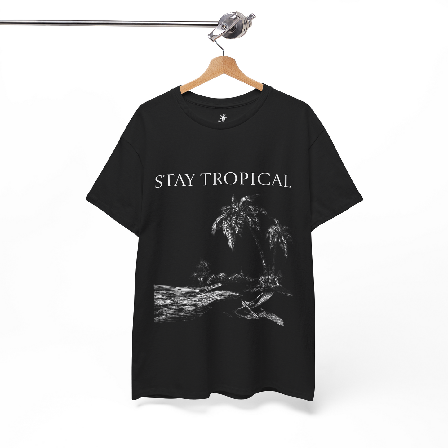 Stay Tropical Unisex Heavy Cotton Tee - Perfect for Summer and Beach Lovers